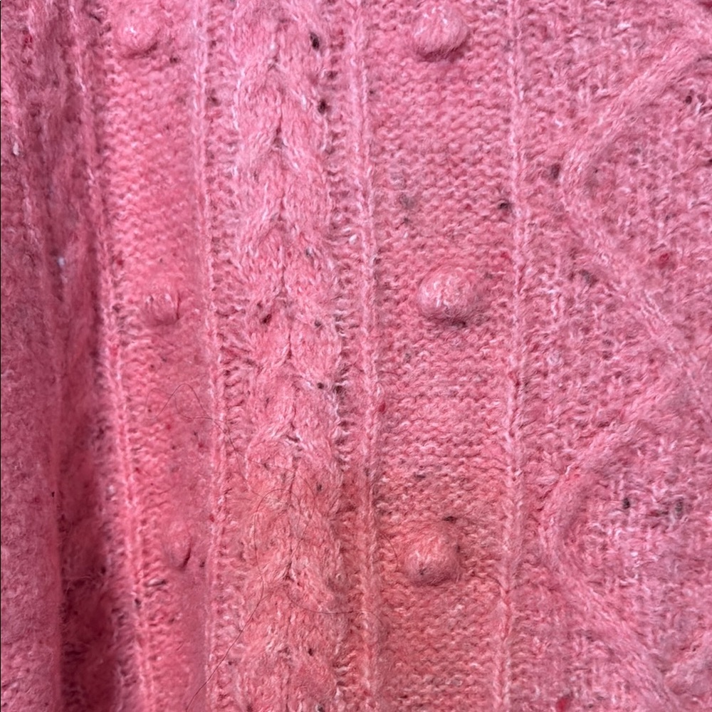 Old Navy Pink Crew Neck Cable Knit Sweater - Picture 4 of 5